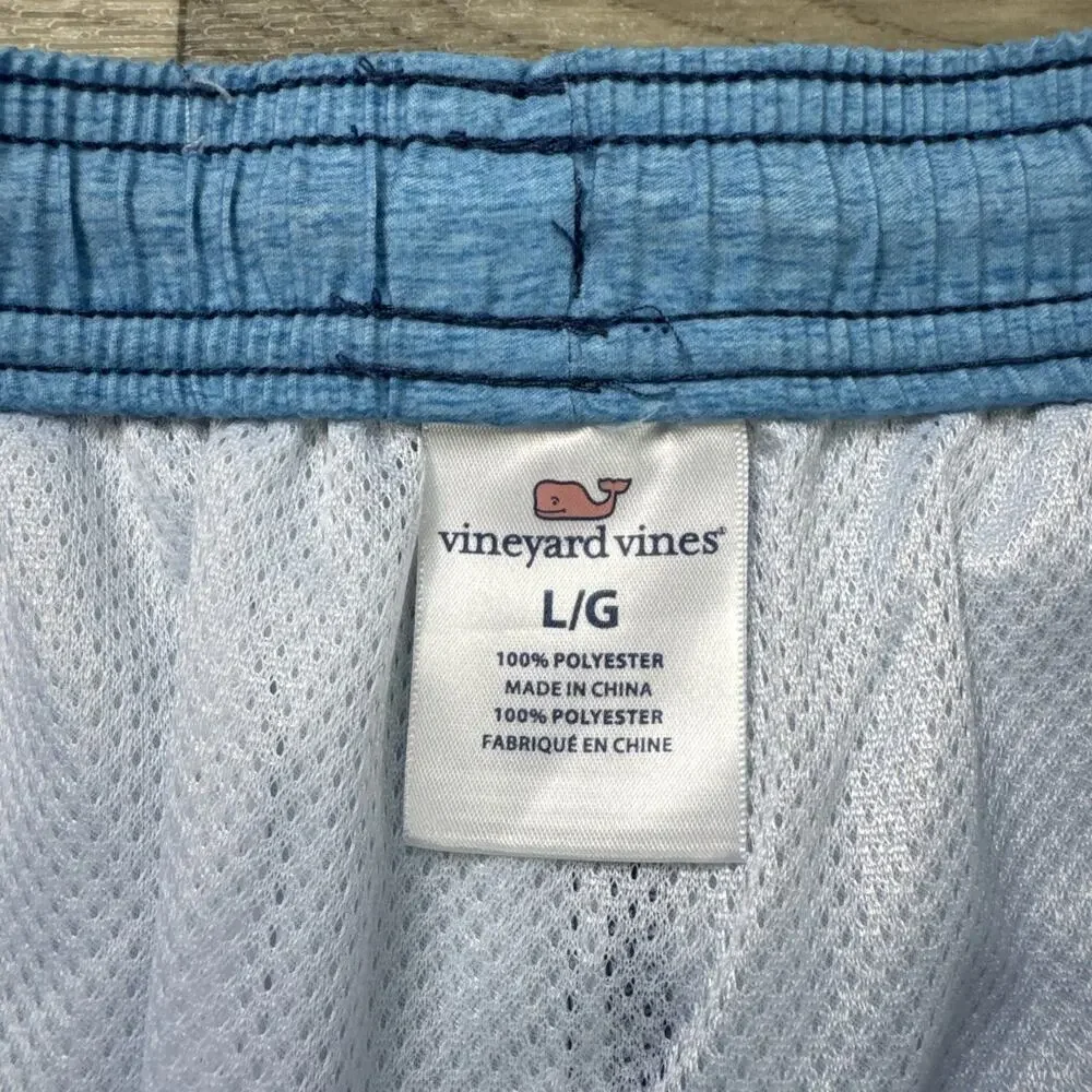 Vineyard Vines Swim Trunks Shorts Blue Fish Pattern sz L